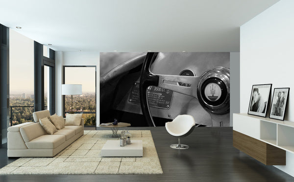 Wallpaper steering wheel Maserati BL/WH