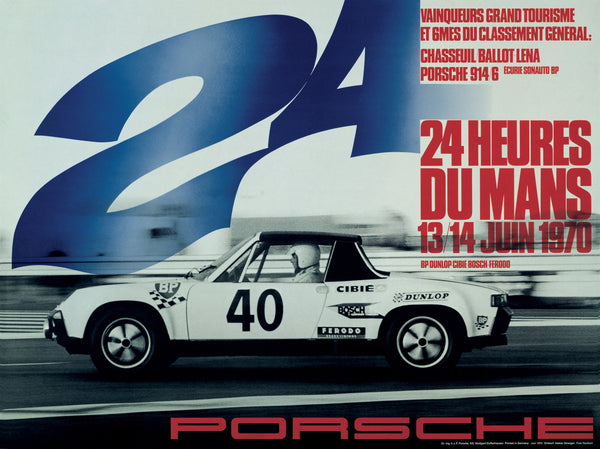 Poster 24 H du Mans 914 50cm x70cm
